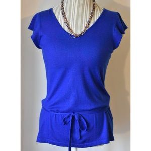 The Limited Royal Blue Knit Top | Cap Sleeve NWOT